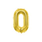 Foil Balloon Number ''0'', 72cm, light gold