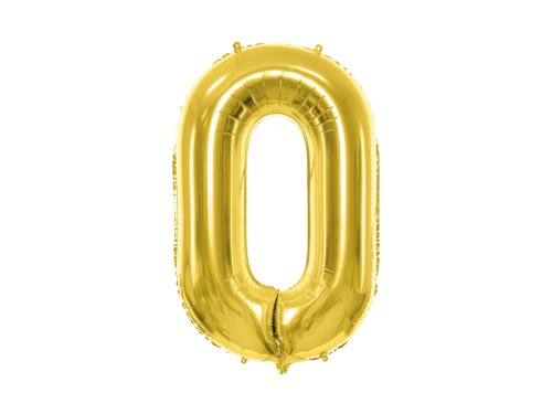 Foil Balloon Number ''0'', 72cm, light gold Foil Balloon Number ''0'', 72cm, light gold