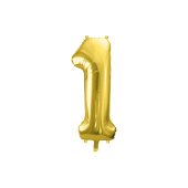Foil Balloon Number ''1'', 72cm, light gold