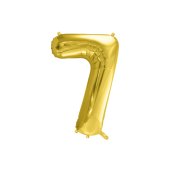 Foil Balloon Number ''7'', 72cm, light gold
