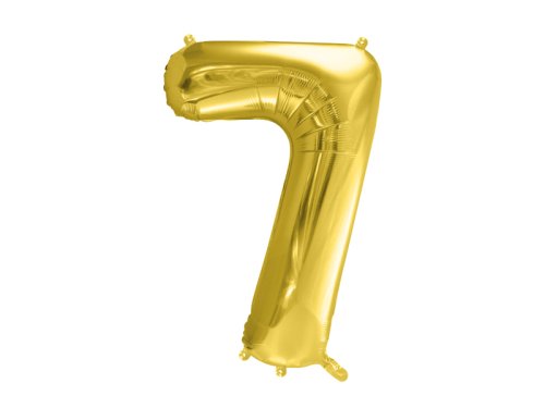 Foil Balloon Number ''7'', 72cm, light gold Foil Balloon Number ''7'', 72cm, light gold