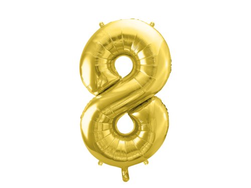 Foil Balloon Number ''8'', 72cm, light gold Foil Balloon Number ''8'', 72cm, light gold