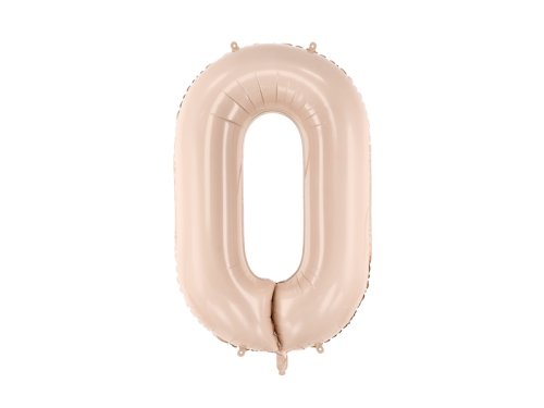 Foil Balloon Number ''0'', 72cm, dark beige Foil Balloon Number ''0'', 72cm, dark beige