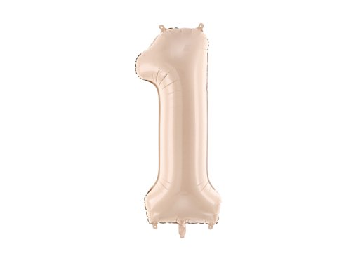 Foil Balloon Number ''1'', 72cm, dark beige Foil Balloon Number ''1'', 72cm, dark beige