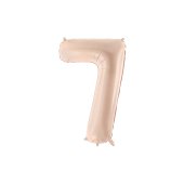 Foil Balloon Number ''7'', 72cm, dark beige