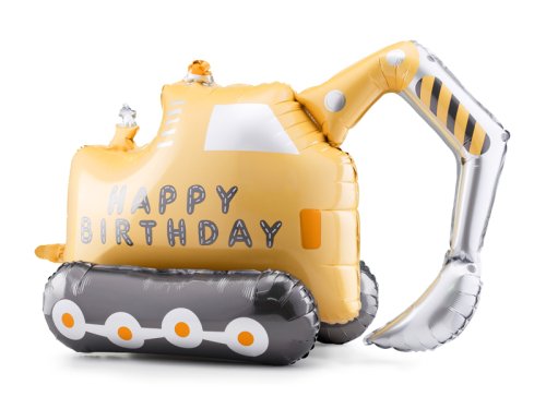 Foil balloon Excavator, 76.5x49 cm, mix Foil balloon Excavator, 76.5x49 cm, mix