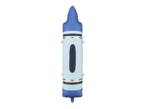 Crayons foil balloons, blue, 23x104 cm Crayons foil balloons, blue, 23x104 cm