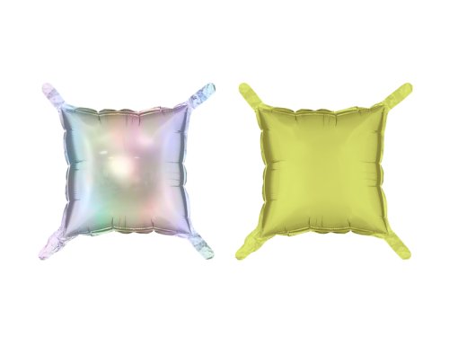Foil balloon curtain double-sided Square, holographic-neon yellow, 35 x 35 cm (1 pkt / 4 pc.) Foil balloon curtain double-sided Square, holographic-neon yellow, 35 x 35 cm (1 pkt / 4 pc.)