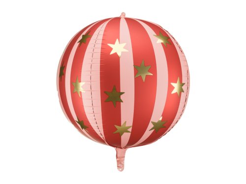 Foil balloon Starry ball, 75 cm, red Foil balloon Starry ball, 75 cm, red
