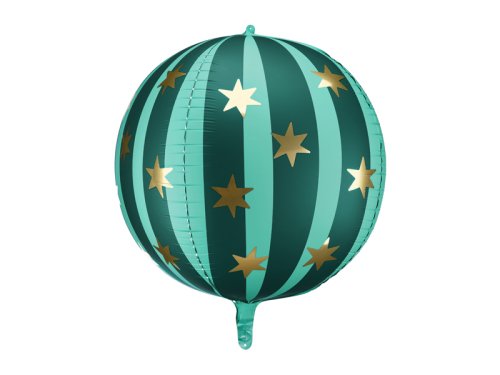 Foil balloon Starry ball, 75 cm, green Foil balloon Starry ball, 75 cm, green