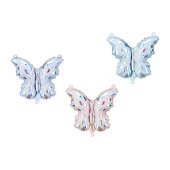 Foil Balloons for Garland Butterflies, mix, 19x23 cm (1 pkt / 3 pc.)