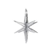 3D foil balloon Star, 105cm, silver