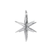 3D foil balloon Star, 70cm, silver