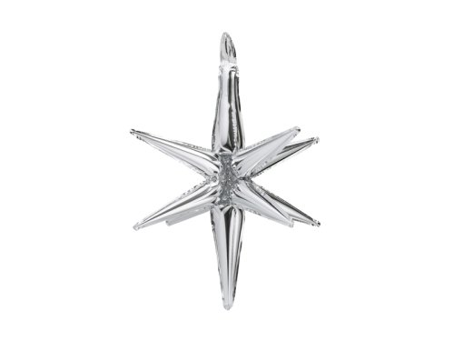3D foil balloon Star, 70cm, silver 3D foil balloon Star, 70cm, silver
