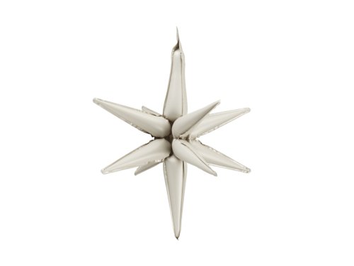 3D foil balloon Star, 70cm, beige 3D foil balloon Star, 70cm, beige