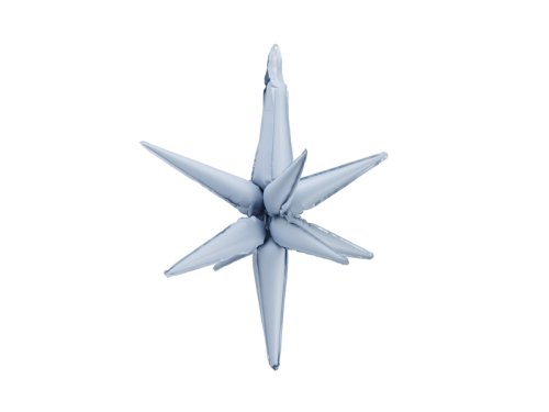 3D foil balloon Star, 70cm, misty blue 3D foil balloon Star, 70cm, misty blue
