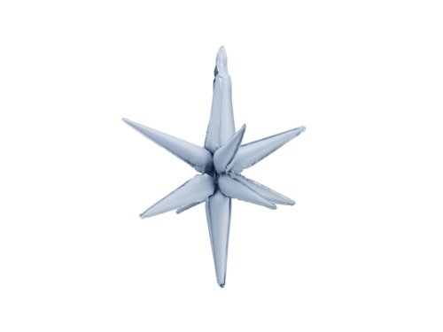 3D foil balloon Star, 50cm, misty blue 3D foil balloon Star, 50cm, misty blue