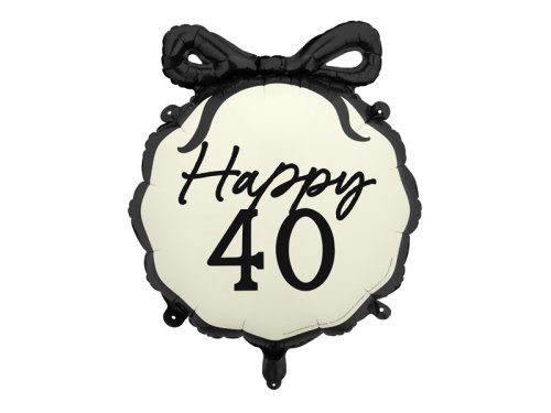 Foil Balloon Pill Happy ''40'', 47.5x45 cm, mix