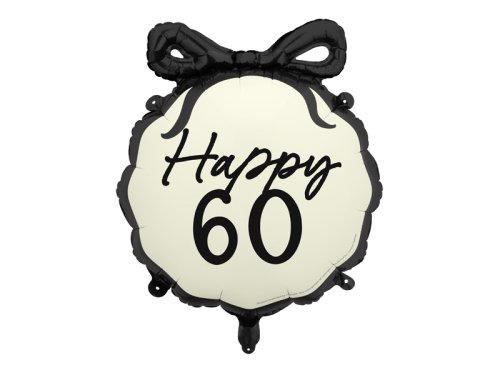 Foil Balloon Pill Happy ''60'', 47.5x45 cm, mix