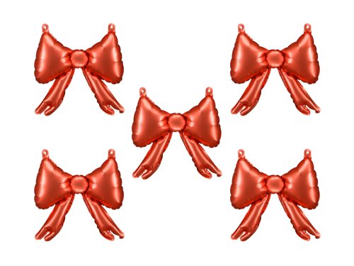 Foil balloons for garlands Bows, 25.5 x 25 cm, red (1 pkt / 5 pc.) Foil balloons for garlands Bows, 25.5 x 25 cm, red (1 pkt / 5 pc.)