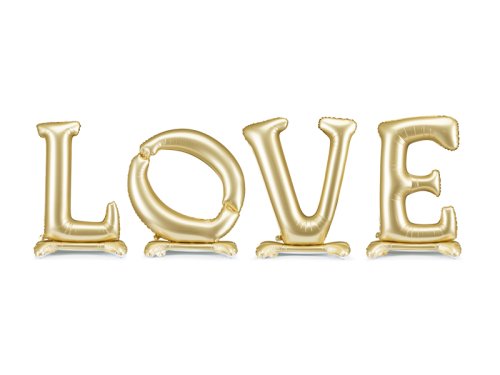 Standing foil balloon 'LOVE', 350x114 cm, gold Standing foil balloon 'LOVE', 350x114 cm, gold