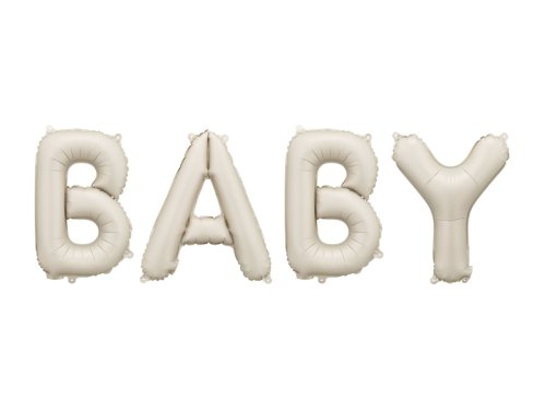 Foil Balloon Baby, 140x43 cm, beige