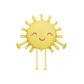 Foil Balloon Sun, 91x77 cm, yellow