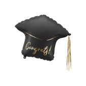 Foil Balloon Cap ''Congrats!'', 60x55 cm, mix