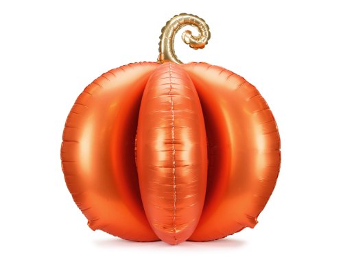 Standing Foil Balloon 3D Pumpkin, 90x90 cm, orange Standing Foil Balloon 3D Pumpkin, 90x90 cm, orange