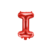 Буква I из фольгированного воздушного шара, 35см, красный