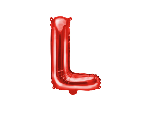 Folija Balons Letter ''L'', 35cm, sarkans