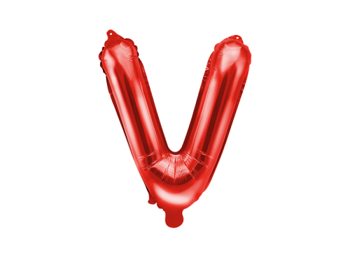 Folija Balons Letter ''V'', 35cm, sarkans