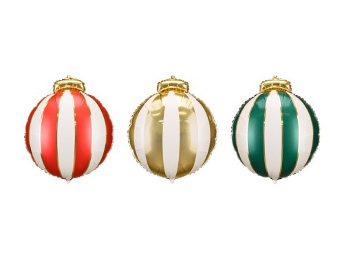 Foil Balloons Christmas Baubles, 42x46cm, mix (1 pkt / 3 pc.) Foil Balloons Christmas Baubles, 42x46cm, mix (1 pkt / 3 pc.)