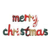 Foil Balloon Merry Christmas, 143 x 25 cm, mix
