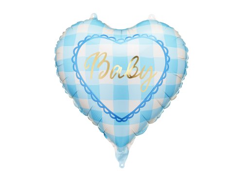 Foil balloon heart Baby, 35 cm, light blue Foil balloon heart Baby, 35 cm, light blue