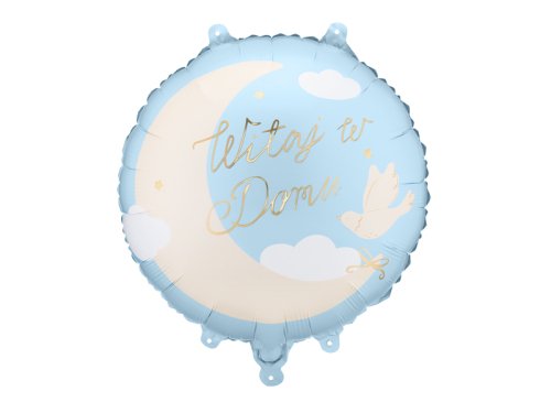 Foil balloon tablet Welcome Home, 35x35 cm, light blue Foil balloon tablet Welcome Home, 35x35 cm, light blue
