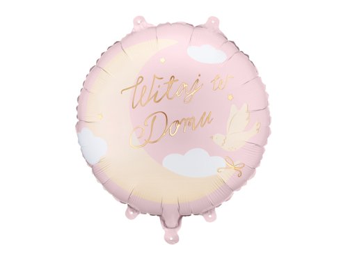 Foil balloon tablet Welcome Home, 35x35 cm, light pink Foil balloon tablet Welcome Home, 35x35 cm, light pink