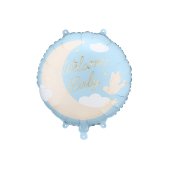 Foil balloon tablet Welcome Baby, 35x35 cm, light blue