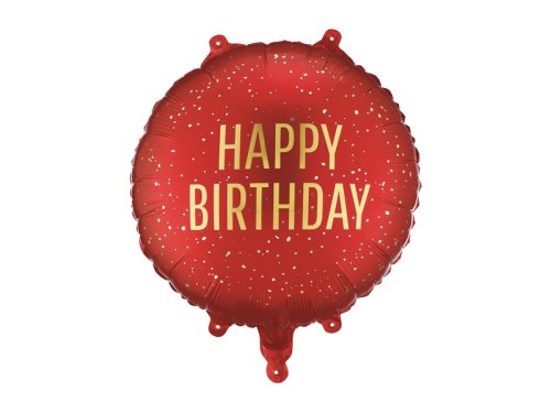 Foil balloon tablet Happy Birthday, 35x35 cm, dark red Foil balloon tablet Happy Birthday, 35x35 cm, dark red