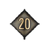 Foil Balloon ''20'', 46x46 cm, mix