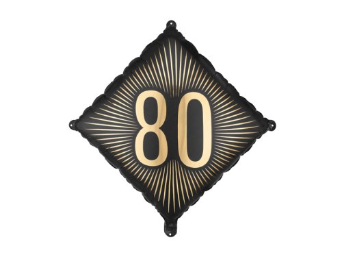 Foil Balloon ''80'', 46x46 cm, mix Foil Balloon ''80'', 46x46 cm, mix