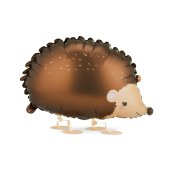Foil balloon Hedgehog, 58x36 cm, mix
