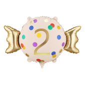 Foil balloon Candy ''2'', 61x37 cm, mix