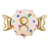 Foil balloon Candy ''8'', 61x37 cm, mix