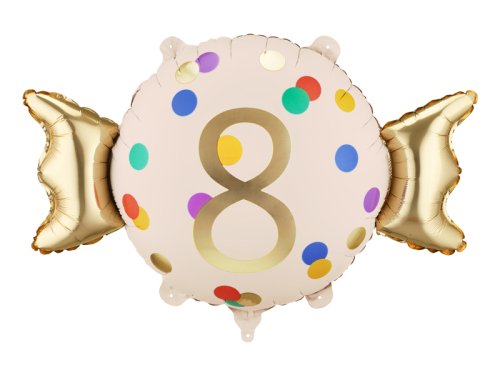 Foil balloon Candy ''8'', 61x37 cm, mix Foil balloon Candy ''8'', 61x37 cm, mix