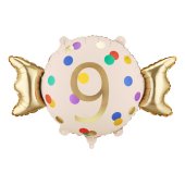 Foil balloon Candy ''9'', 61x37 cm, mix