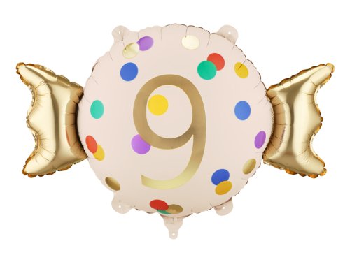 Foil balloon Candy ''9'', 61x37 cm, mix Foil balloon Candy ''9'', 61x37 cm, mix