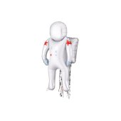 Foil balloon Astronaut, 45x81 cm, mix