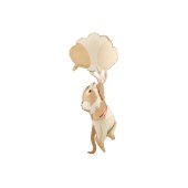Foil balloon Mouse with balloons, 44x104 cm, mix