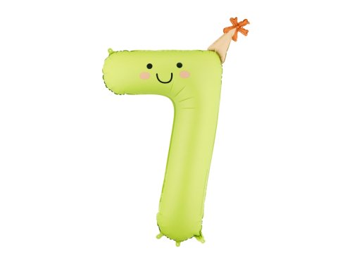 Foil balloon Number ''7'', 86cm, light green Foil balloon Number ''7'', 86cm, light green